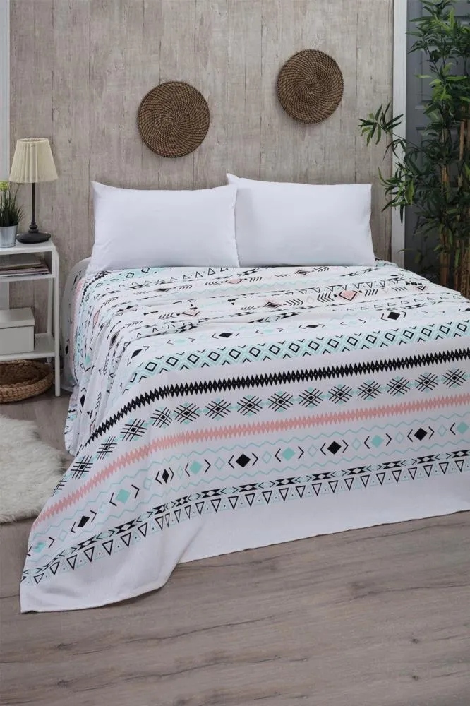 Mulberry Tek Kişilik Pike Yatak Örtüsü Beyaz PK435