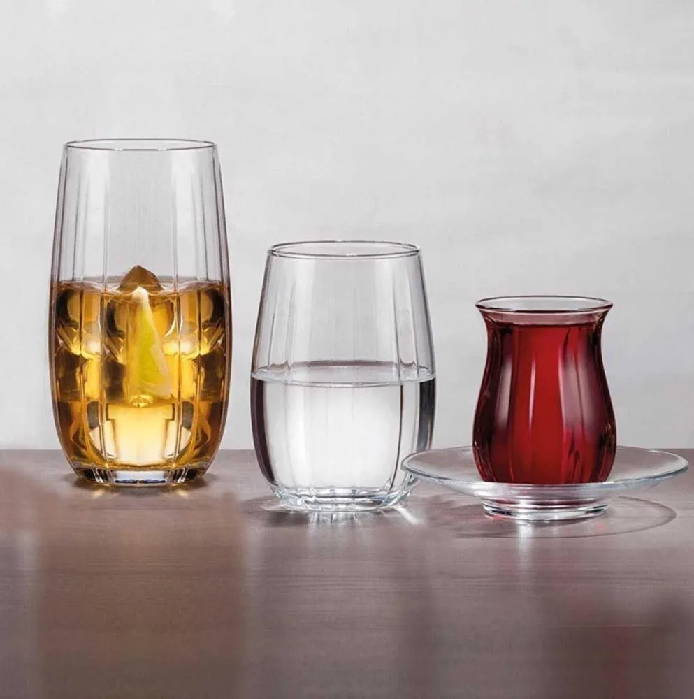 Paşabahçe Linka 24 Parça Su Bardağı ve Çay Takımı Seti