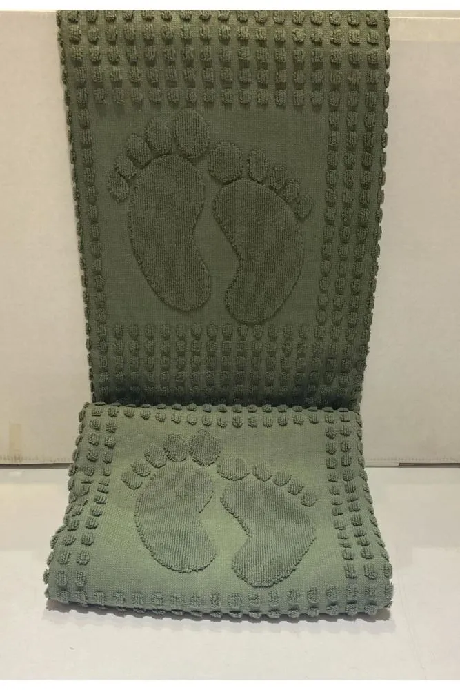 Özdilek Winter Havlu Ayak İzli Paspas (50x70) -C Yeşil
