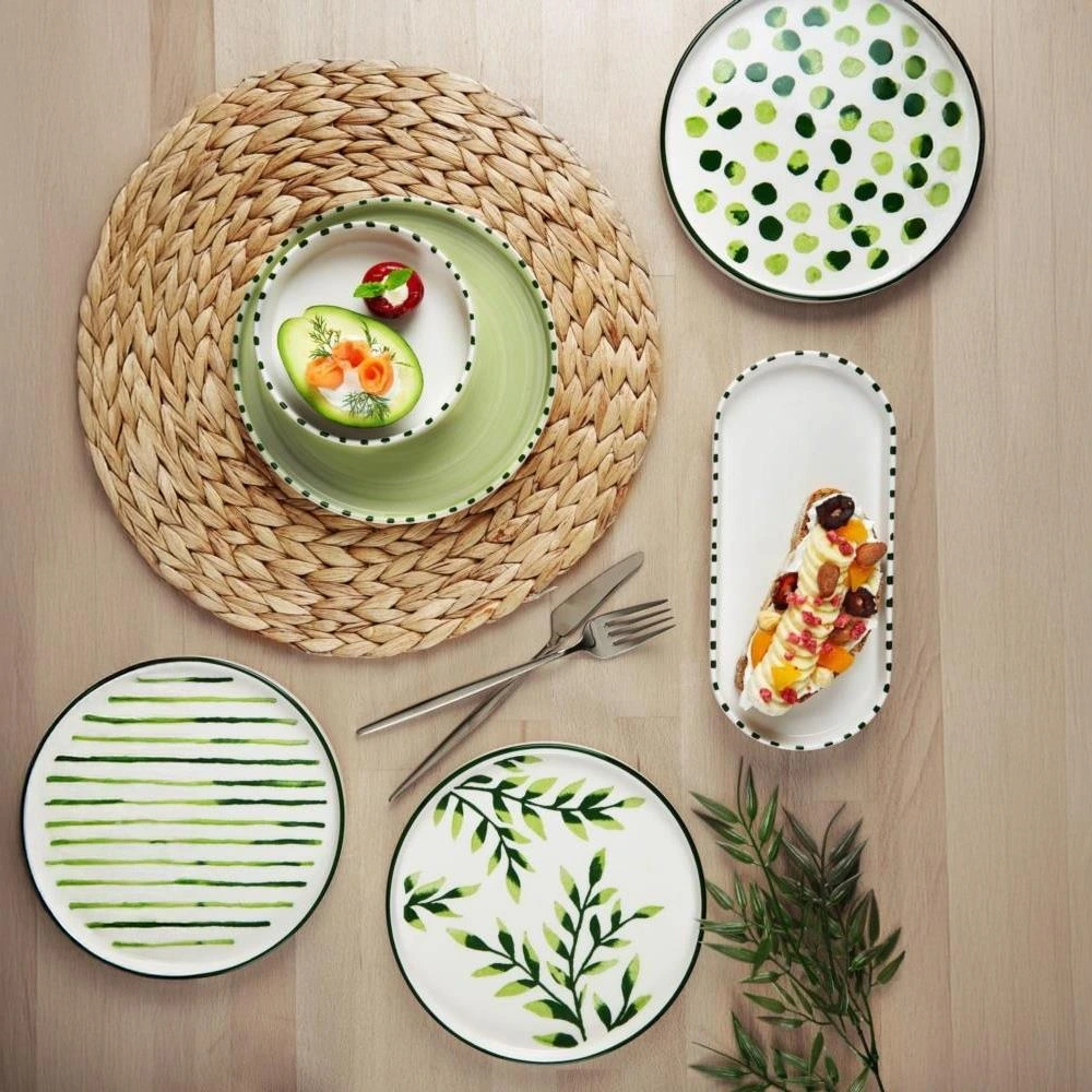 Kitchen Life 22 Parça 12 Kişilik Greentree Stackable Kahvaltı Takımı