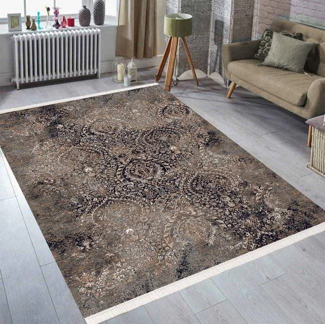 Seven Home Dekoratif Kaymaz Bambu Halı Lüx 35