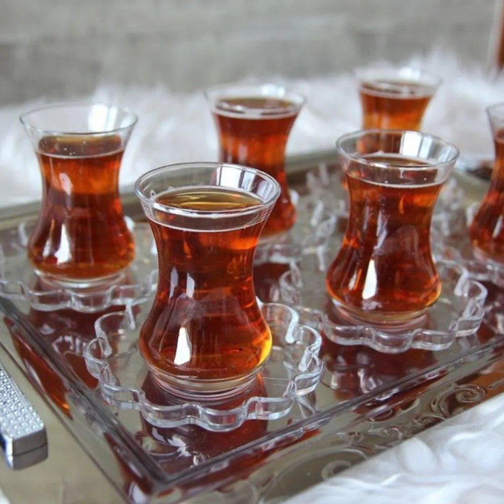 Paşabahçe 96293 melis çay seti - çay bardağı çay tabağı takımı 12 parça papatya