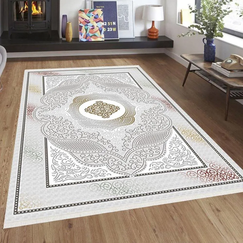 Halı m&y Life İnci Halı Pvc Tabanlı Kaymaz Halı FM-2089