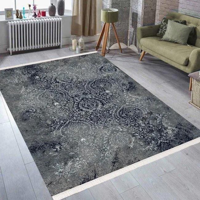 Seven Home Dekoratif Kaymaz Bambu Halı Lüx 34