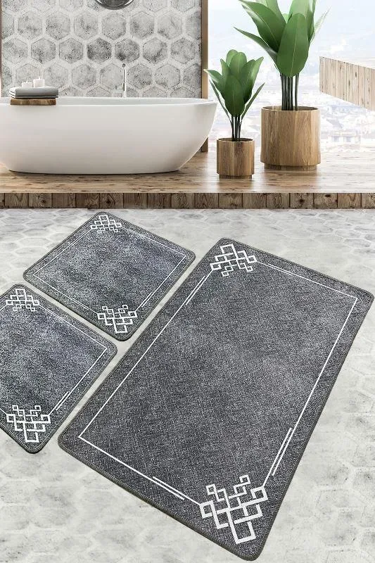 Chilai Home Olita Banyo Halısı Djt 3 Lü Set