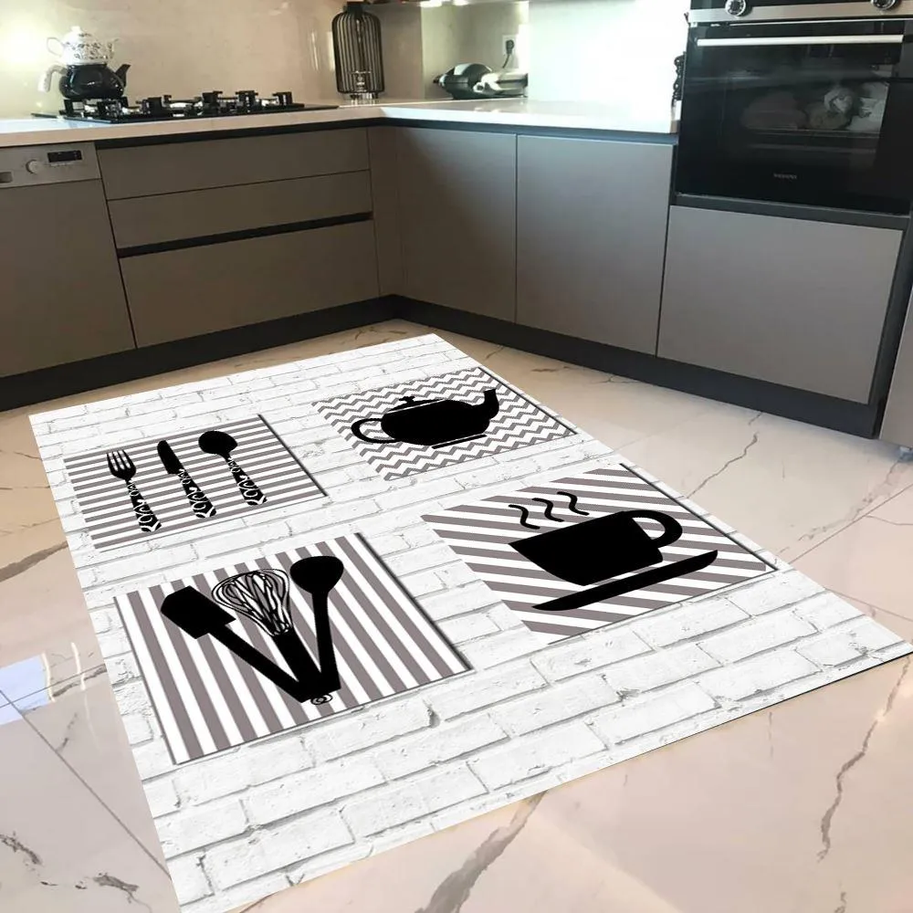 Halı m&y Life İnci Halı Pvc Tabanlı Kaymaz Mutfak Halısı MUTFAK-851