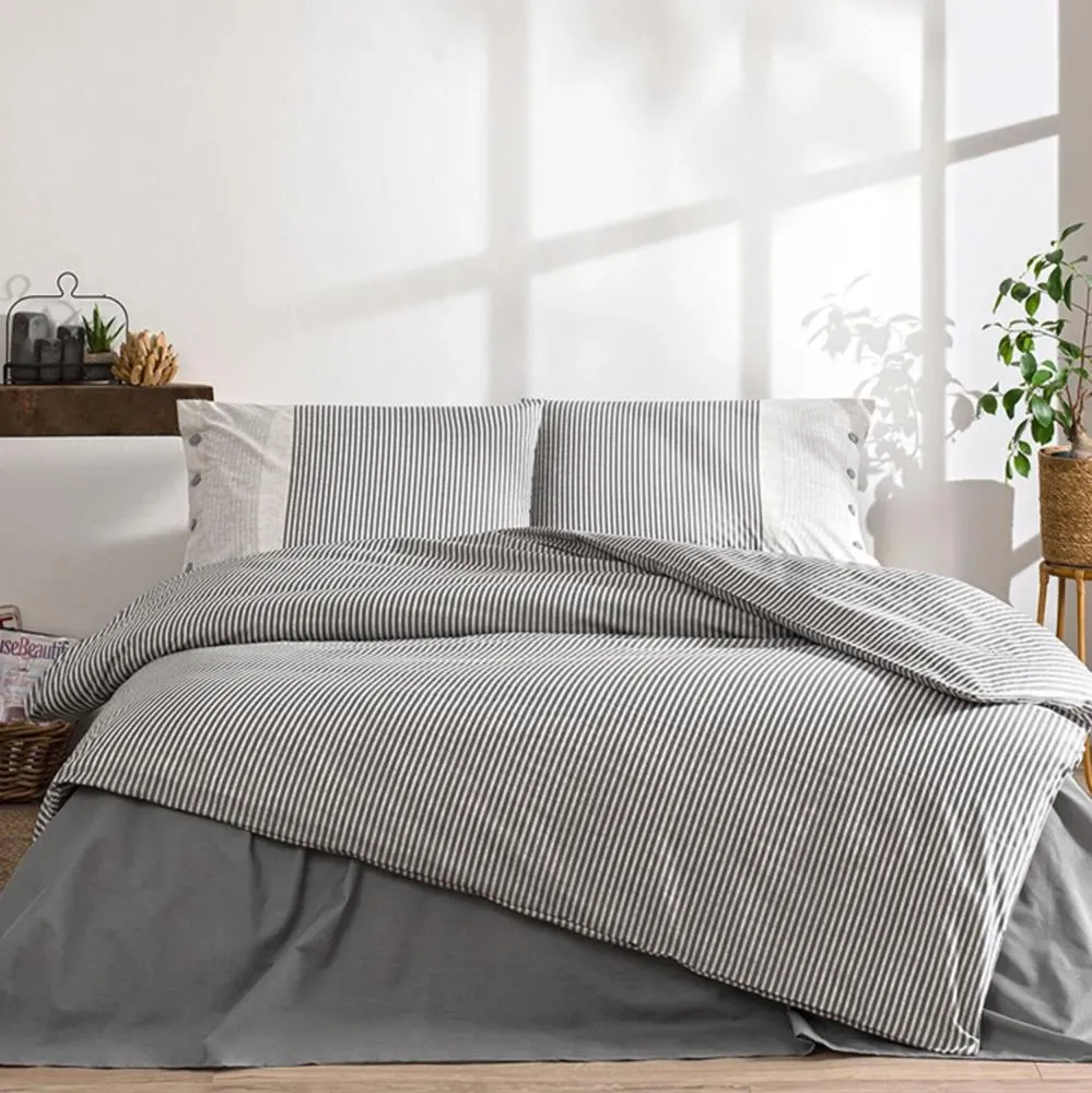 Özdilek Natural Çift Kişilik Ranforce Nevresim Takımı Gri