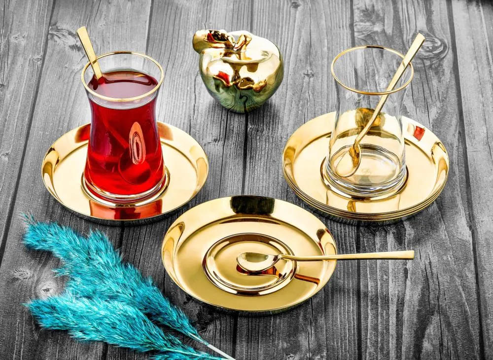 Özlife 12 Parça Mess Gold Çay Seti- 936