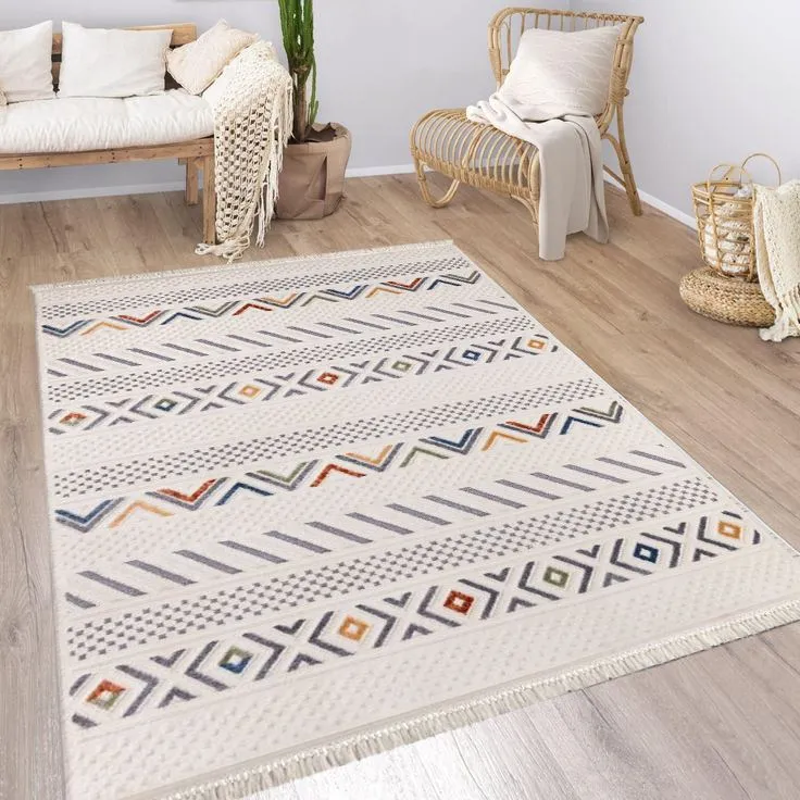Eliana Home İskandinav Krem Halı Salon, Oturma Odası,Yatak Odası. Koridor, Mutfak Dokuma Makine Halısı LPS-4034