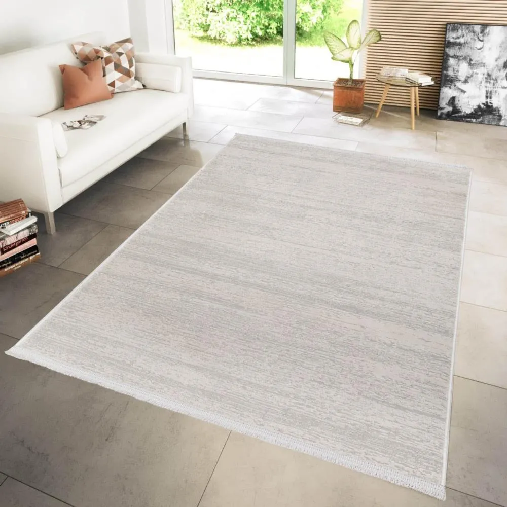 Rovigo Home İskandinav Krem Halı Salon Oturma Odası Dokuma Makine Halısı LAL-4022