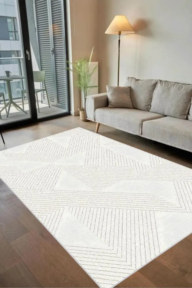Rovigo Home Dijital Yıkanabilir Kaymaz Taban Salon Halısı Ve Yolluk R-LNA0026