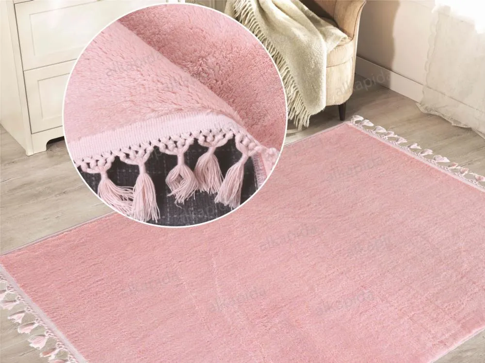 Halı m&y Life İnci Puffy Lüx 08 Pembe Yıkanabilir Halı